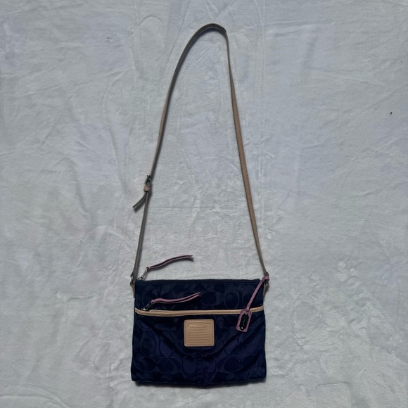 Coach Blue Canvas Crossbody Bag - Picture 2 of 6